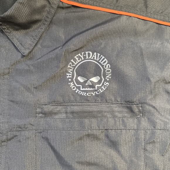 Harley Davidson Short Sleeve Button Up 3XL Willie G Black Performance Vented - Picture 2 of 12